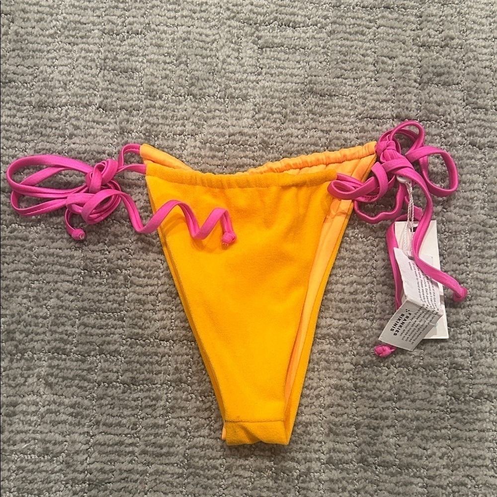 Frankies Bikinis Tia Terry String Bikini Bottom S